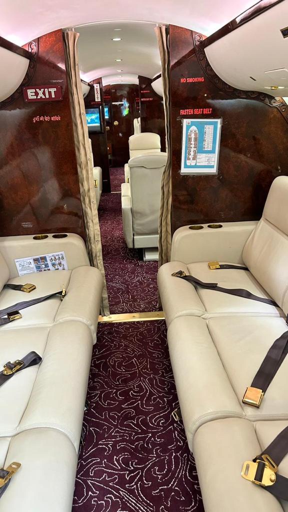 Facing leather seats